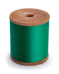 Green Thread on Wood Spool