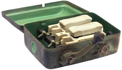 Closeup of main switch