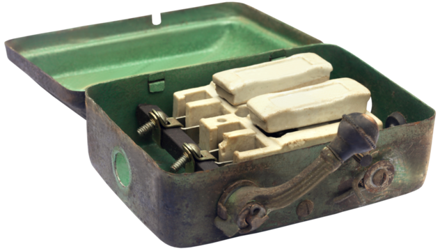 Closeup of main switch