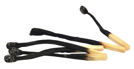 Burnt matchsticks