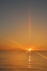 SUNRISE ON FLAT LAKE