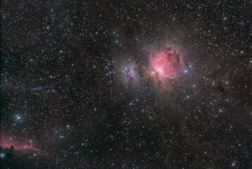 Orion running man horse head nebulae