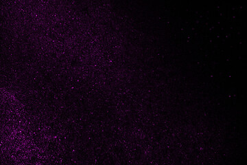 Black dark deep purple abstract shiny background for design. Color gradient. Glitter, sparkle, shimmer.Like outer space, the universe, the night sky with stars. Fantasy,fantastic.Or Christmas, festive