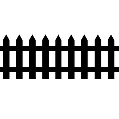 Fence icon isolated on white background. Fence illustration. Black pictogram