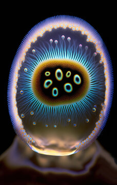 cellular organism under uv lights