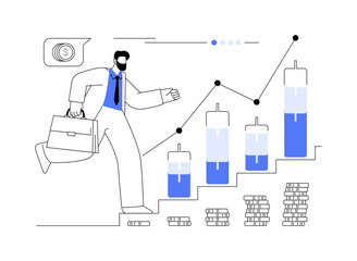 Stock market abstract concept vector illustration.