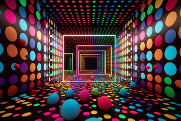disco ball on the wall, Generative AI
