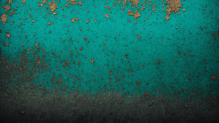 Muro de Hormigón con Superficie Rugosa en Color Turquesa, IA Generativa