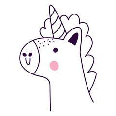 unicorn face icon