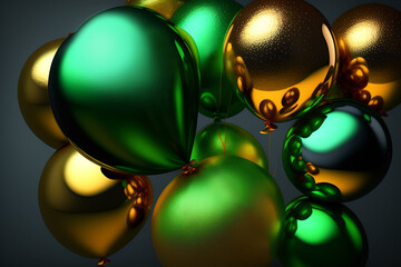 Colorful balloons background. Generative AI