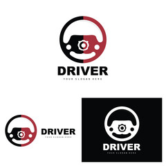 Car Steering Logo, Driver Vector, Transport Vehicle Design, Repair, Maintenance, Car Garage