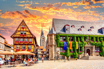 Altstadt, Quedlinburg, Deutschland  - obrazy, fototapety, plakaty