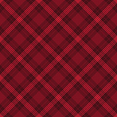 Red Plaid Seamless Pattern - Colorful and bright plaid repeating pattern design - 576868626