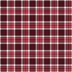 Red Plaid Seamless Pattern - Colorful and bright plaid repeating pattern design