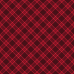 Red Plaid Seamless Pattern - Colorful and bright plaid repeating pattern design