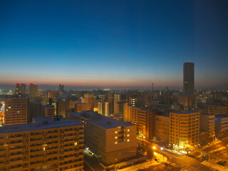 Hokkaido,Japan - February 28, 2023: Sapporo City at morning dawn, Hokkaido, Japan
