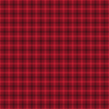 Red Plaid Seamless Pattern - Colorful and bright plaid repeating pattern design