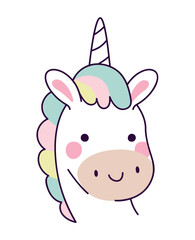 Fototapeta premium unicorn face design