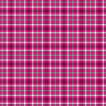 Magenta Plaid Seamless Pattern - Colorful and bright plaid repeating pattern design