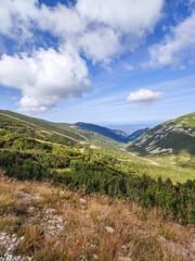 Summer view of Rila mountain at Yastrebets area, Bulgaria