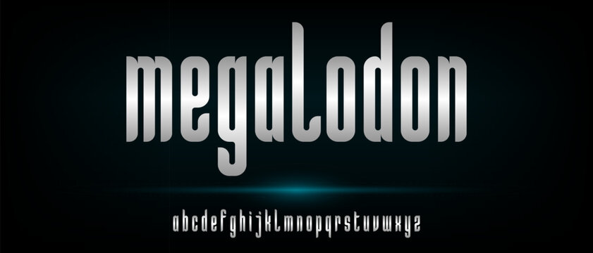 Modern creative condensed alphabet with urban style template