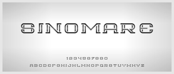 Modern elegant alphabet with urban style template
