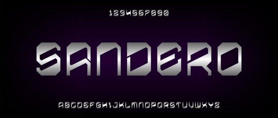 Modern display creative alphabet with urban style template