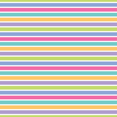 Horizontal Stripes Seamless Pattern - Colorful and bright striped repeating pattern design - 576872026