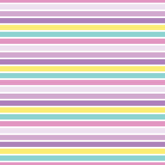 Horizontal Stripes Seamless Pattern - Colorful and bright striped repeating pattern design