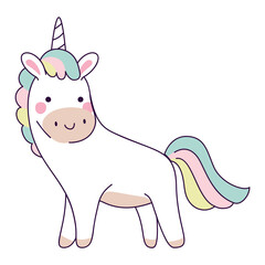 colored unicorn illustration