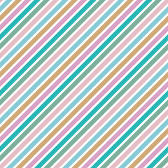 Diagonal Stripes Seamless Pattern - Colorful and bright striped repeating pattern design