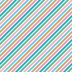 Diagonal Stripes Seamless Pattern - Colorful and bright striped repeating pattern design