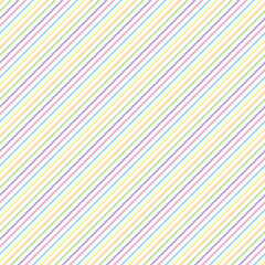 Diagonal Stripes Seamless Pattern - Colorful and bright striped repeating pattern design