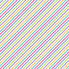 Obraz premium Diagonal Stripes Seamless Pattern - Colorful and bright striped repeating pattern design
