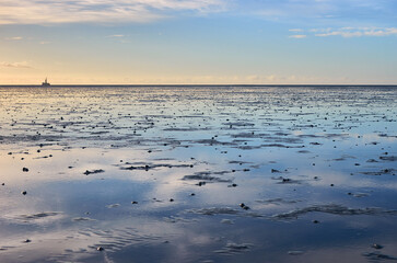 Wadden Sea in northern Germany. High quality photo