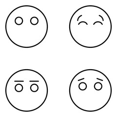 Facial Expression Vector Line Icons