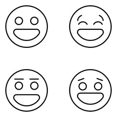 Facial Expression Vector Line Icons