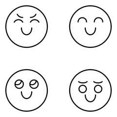 Facial Expression Vector Line Icons
