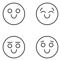 Facial Expression Vector Line Icons