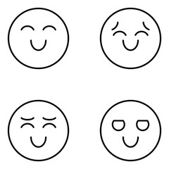 Facial Expression Vector Line Icons