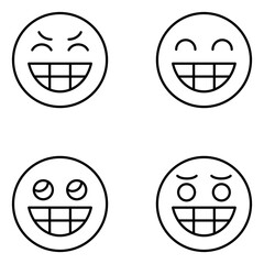 Facial Expression Vector Line Icons