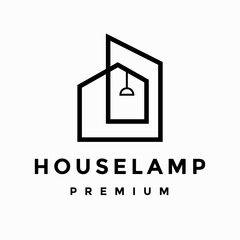 house lamp pendant interior logo vector icon illustration