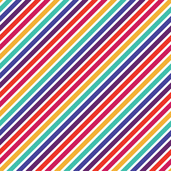 Diagonal Stripes Seamless Pattern - Colorful and bright striped repeating pattern design