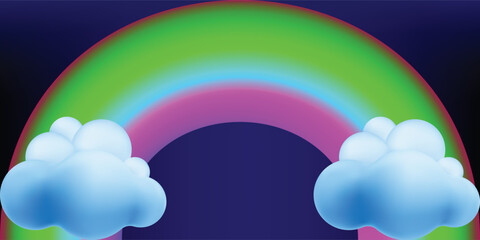 cloud and rainbow background