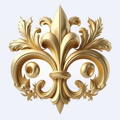 Gold ornament. Antique style gold. Eelegant luxury design, golden elements in baroque. Gold vintage baroque. Generative AI	