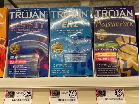 Grocery store Trojan condoms and prices