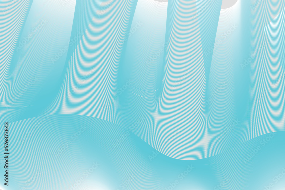 Fototapete abstract blue and white lines on a black background. line art. vector illustration. colorful shiny w