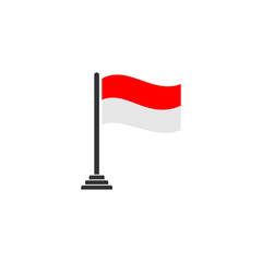 Indonesia national flags icon set, Indonesia independence day icon set vector sign symbol