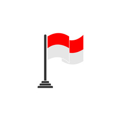 Indonesia national flags icon set, Indonesia independence day icon set vector sign symbol