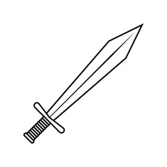 Sword icon on white.